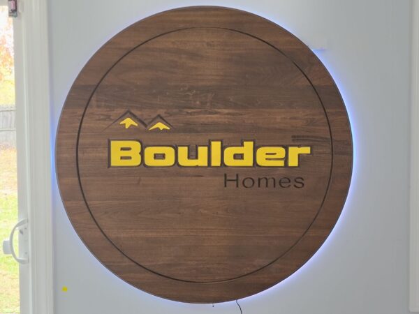 Customized Business Sign for Indoors made of Beautifully Carved Wood - Image 5