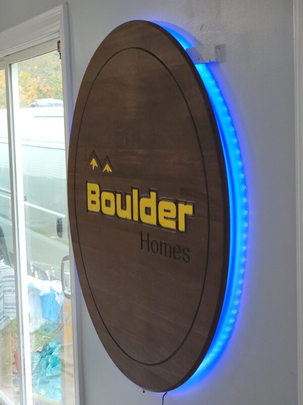 Customized Business Sign for Indoors made of Beautifully Carved Wood - Image 2