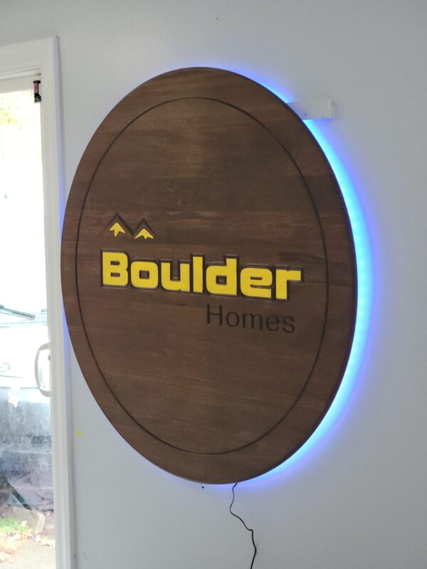 Customized Business Sign for Indoors made of Beautifully Carved Wood - Image 3